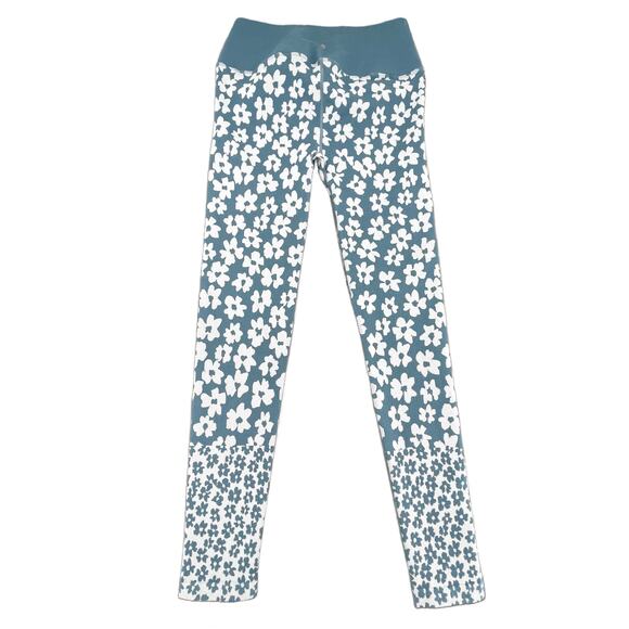 Spiritual Gangster Love Sculpt Jacquard Leggings Coastal Floral Blue Daisy M/L - Picture 2 of 8